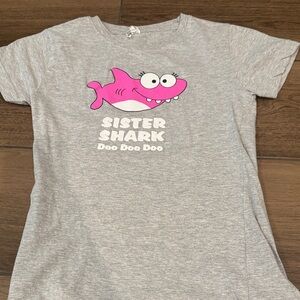 Gray Sister Shark baby shark T-Shirt